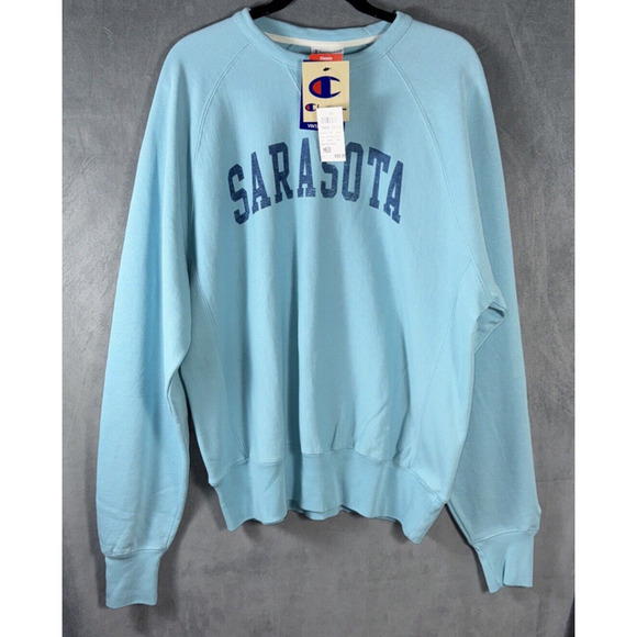 Champion‎ Mens Reverse Weave Vintage Wash SARASOTA Crewneck Sweatshirt Sz M NEW - Picture 1 of 4